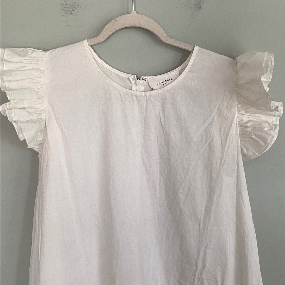Tuckernuck Pomander Place Women’s white midi dress with ruffle sleeves size XXL - Picture 2 of 7